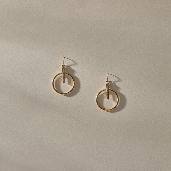 The Gold Henge Earrings