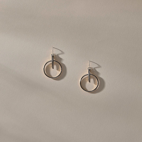 The Silver Henge Earrings