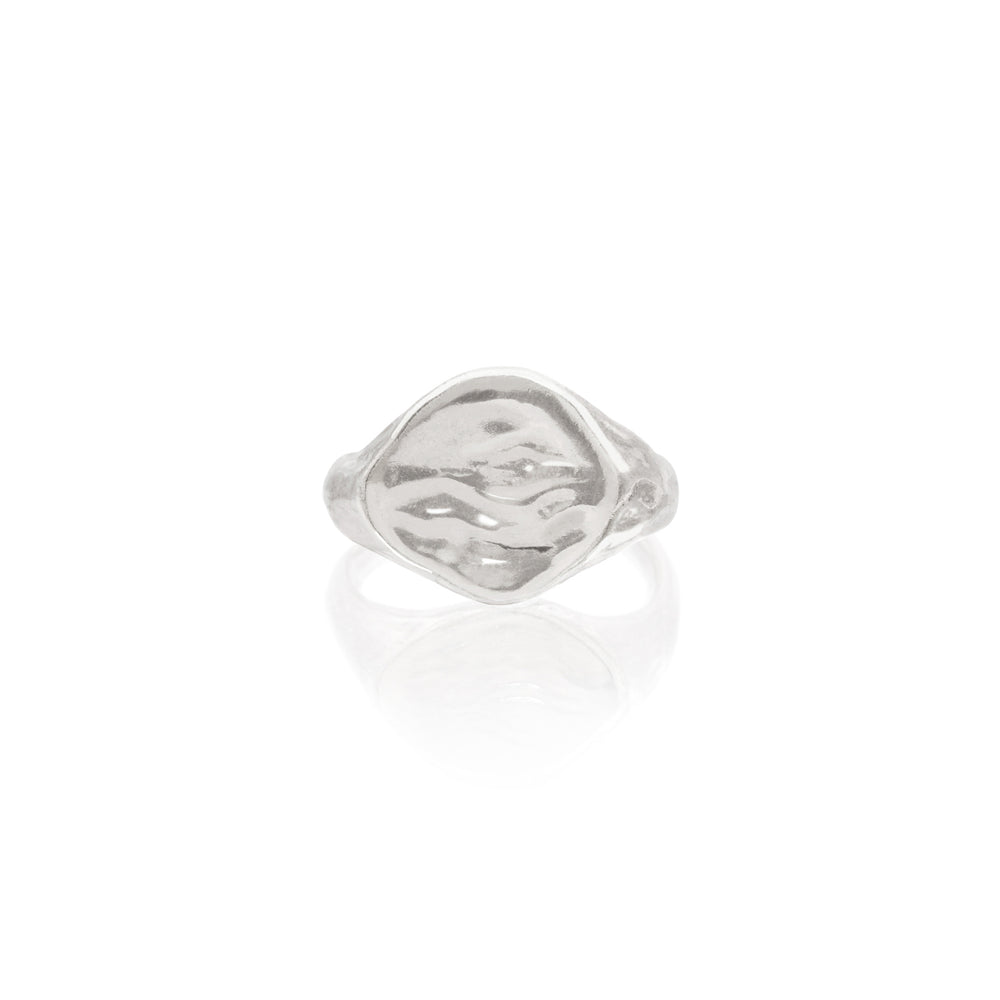 WATER Signet Ring in Sterling Silver WATER Signet Ring in Sterling Silver