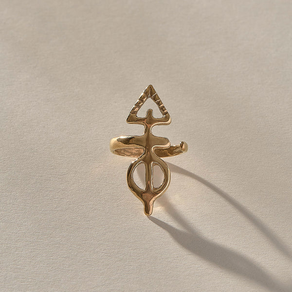 The Gold Ma'at Elemental Ring