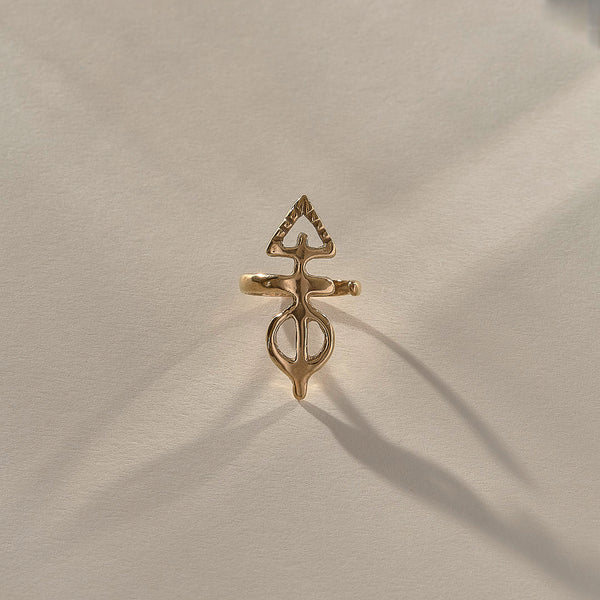 The Gold Ma'at Elemental Ring