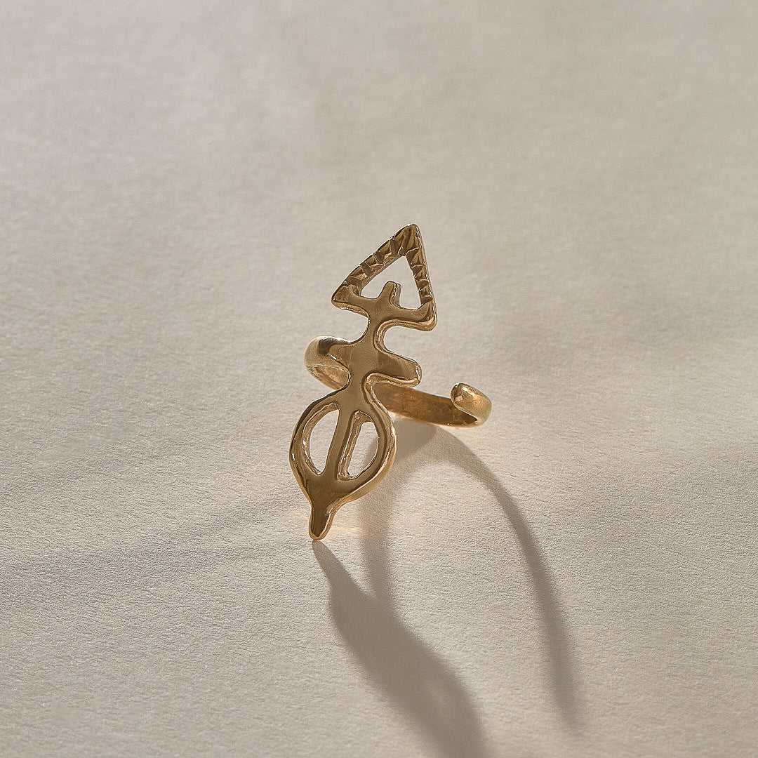 The Gold Ma'at Elemental Ring