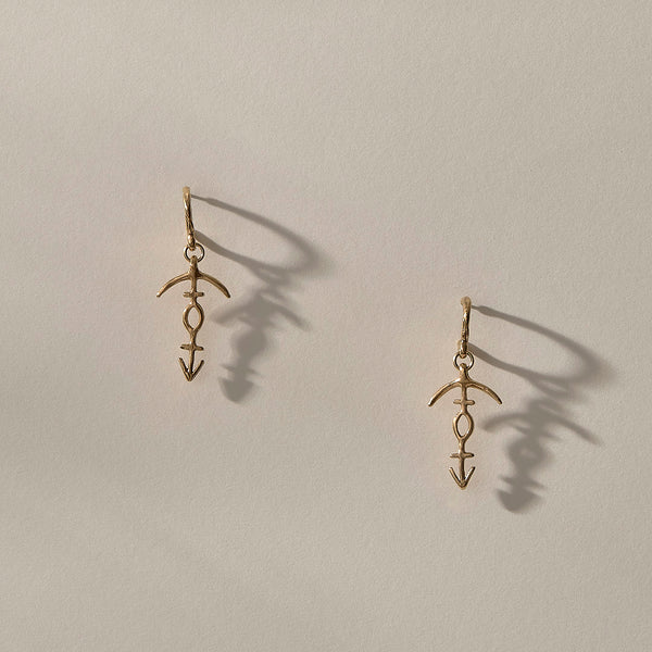 Mini Hoku Charm Hoops
