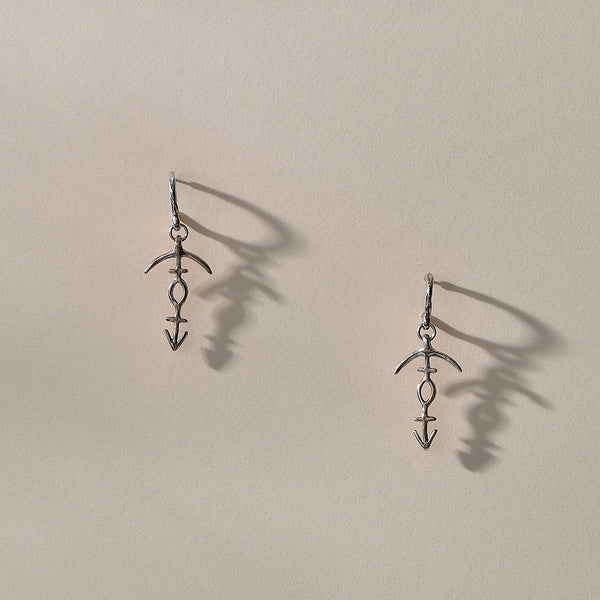 The Silver Hoku Charm Hoops