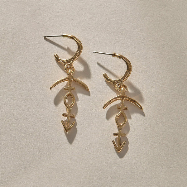 Mini Hoku Charm Hoops