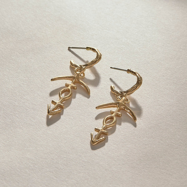 Mini Hoku Charm Hoops