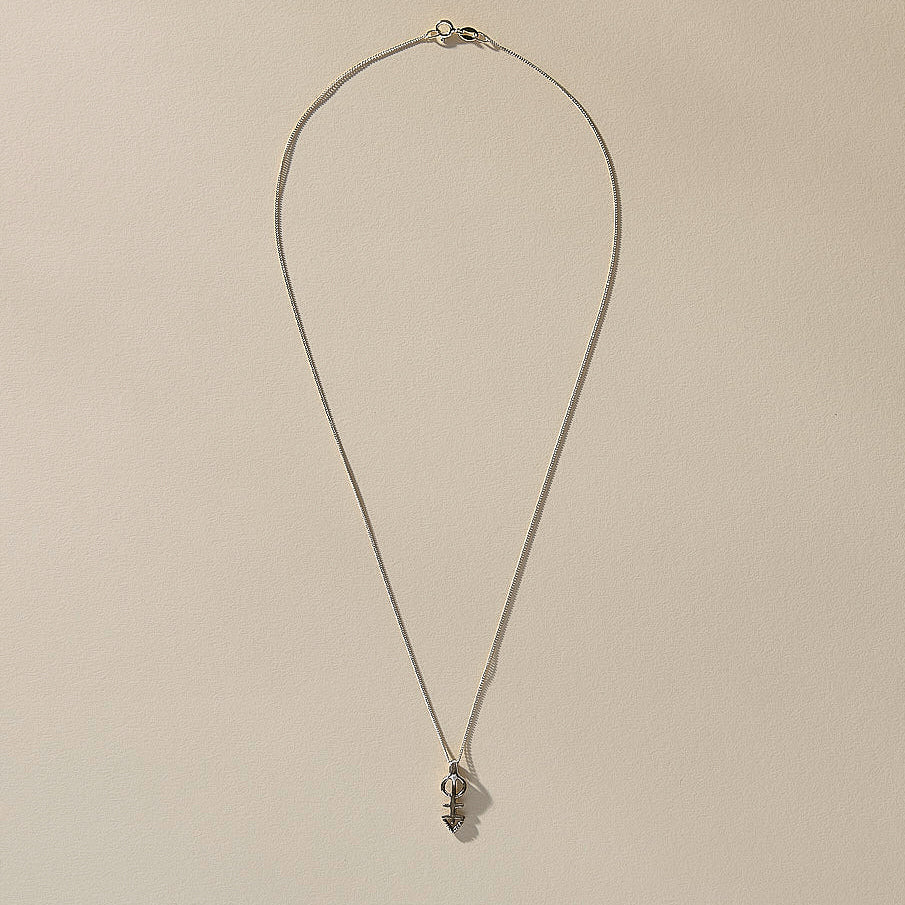 Mini Ma'at Charm Necklace | Silver