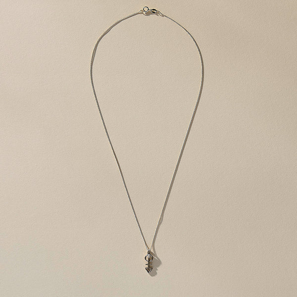 The Silver Mini Ma'at Charm Necklace