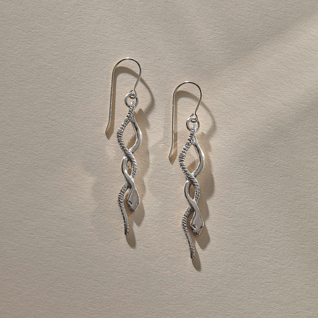 The Silver Serpent Earrings