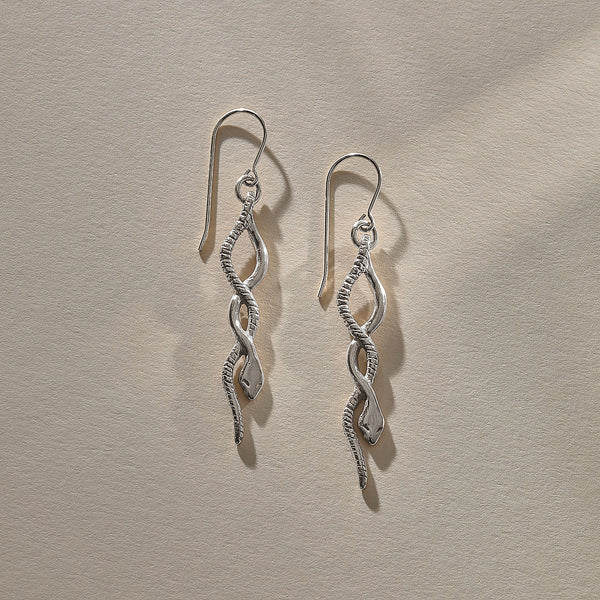 The Silver Serpent Earrings