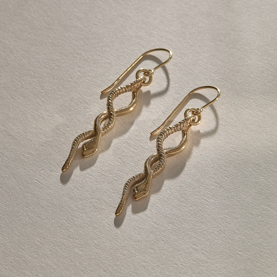 Serpent Earrings | Gold