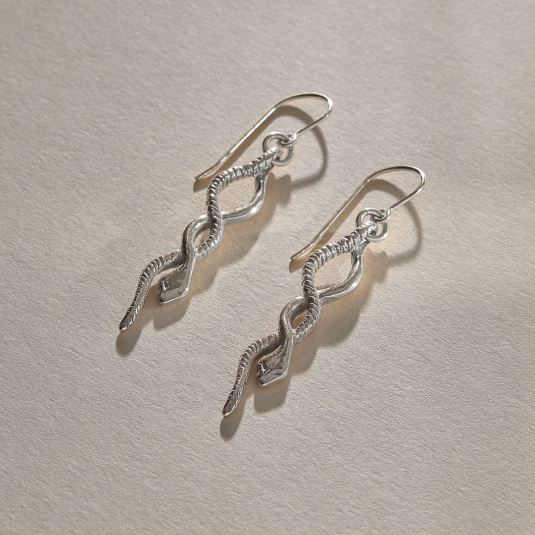 Serpent Earrings | Silver