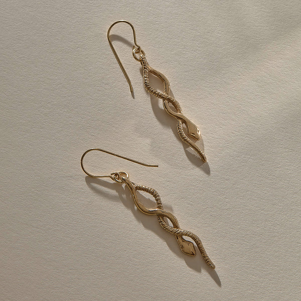 The Gold Serpent Earrings