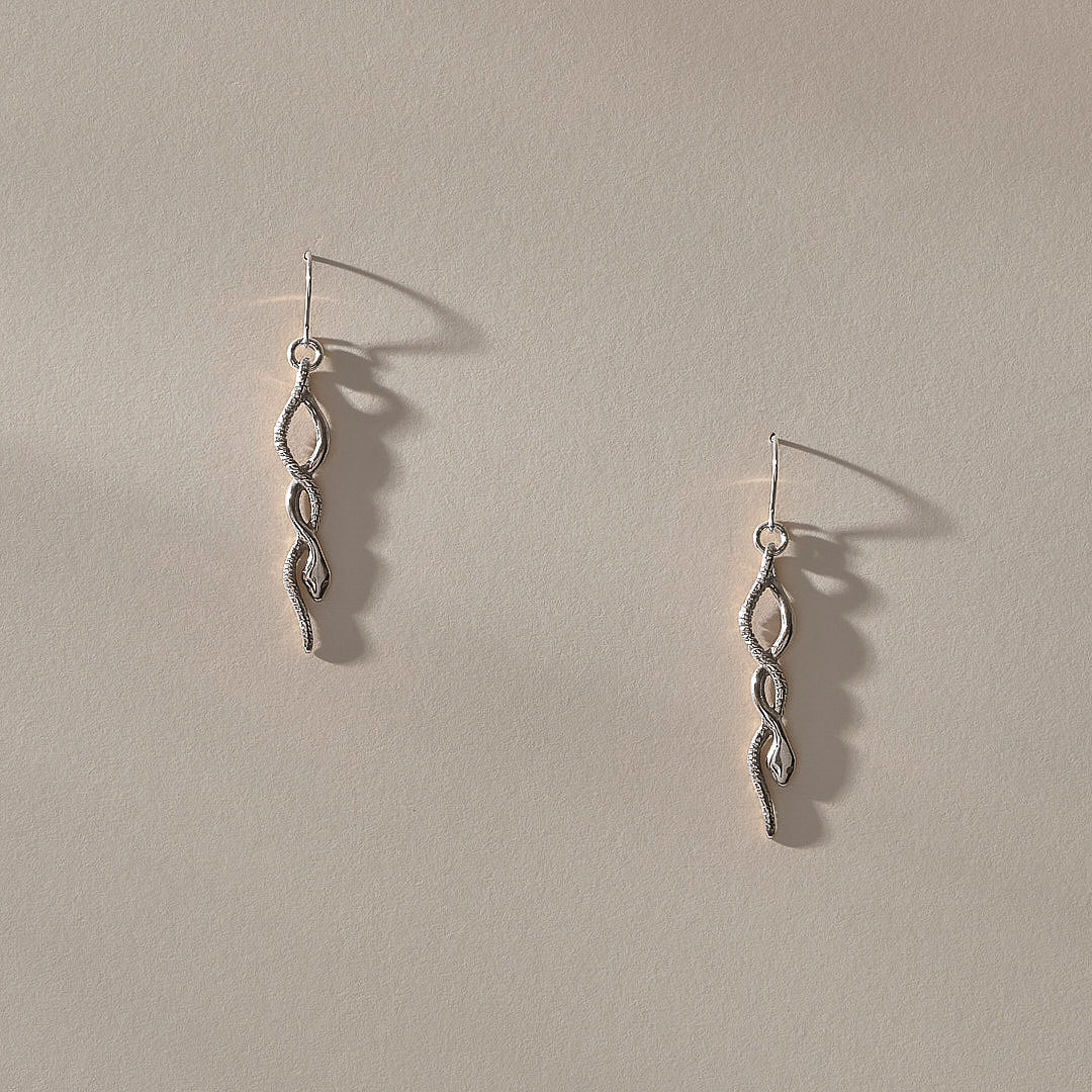 Serpent Earrings | Silver