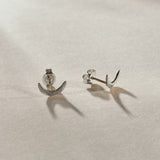 Moon Studs | Silver