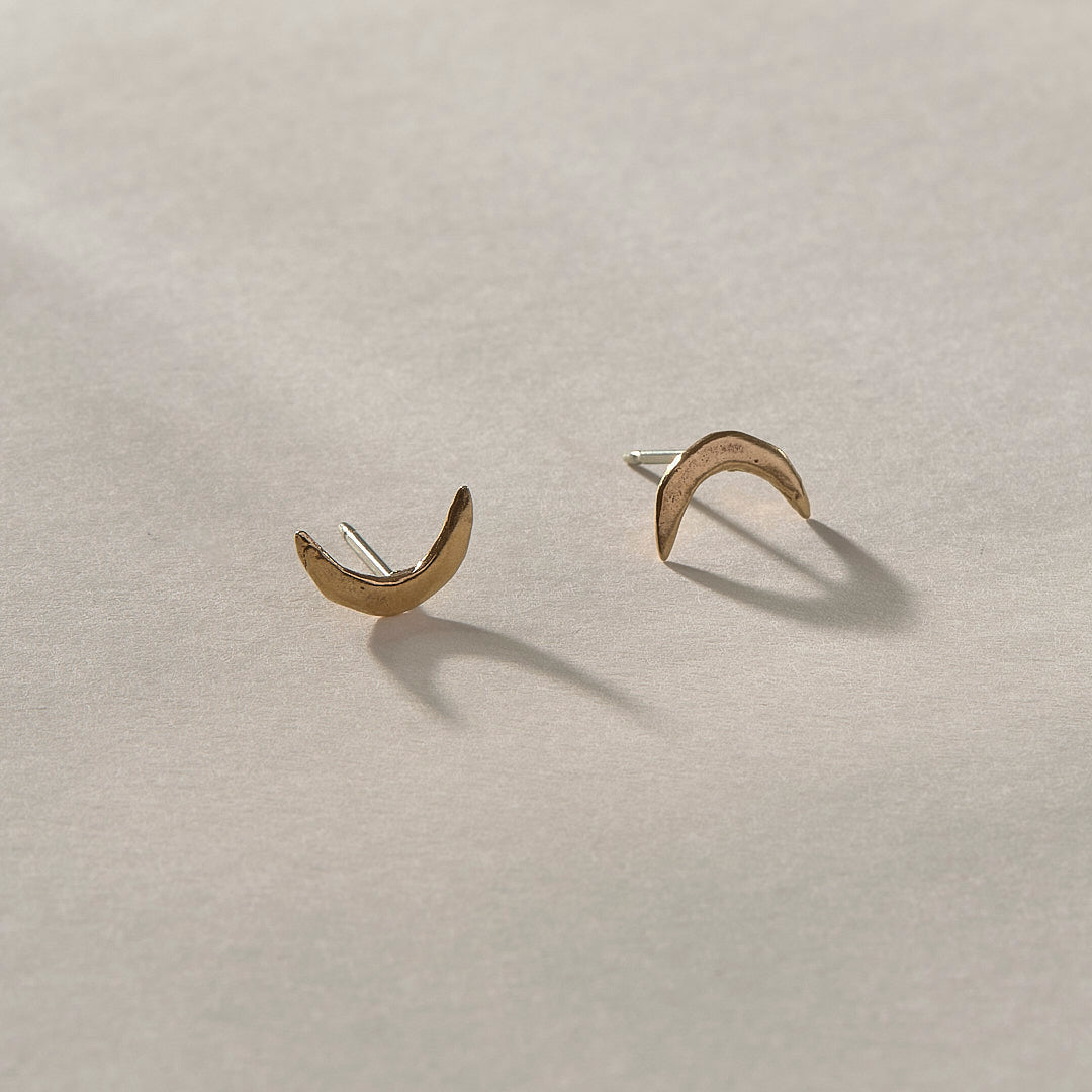 ★TATIANA★ Silver 925 Glitter Moon Boat Earrings EC3071 500 Moon Star Earrings - Sterling Silver - Vintage – Vintage