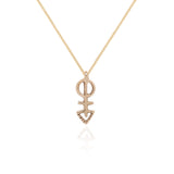 Mini Ma'at Charm Necklace | Bronze