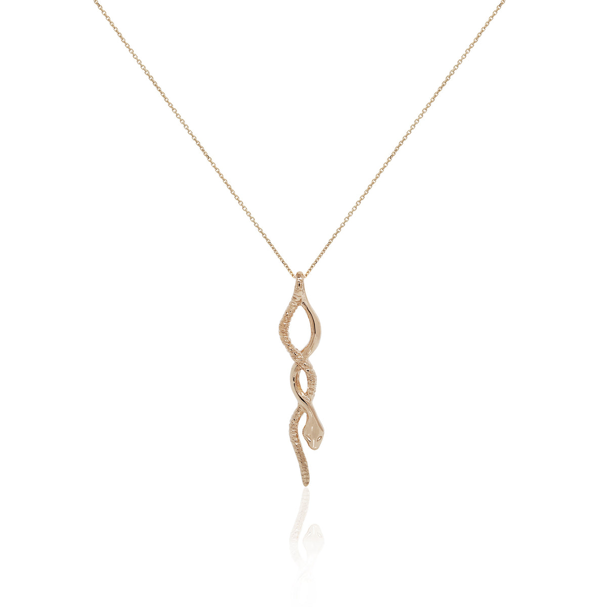 Serpent Mini Charm Necklace | Gold