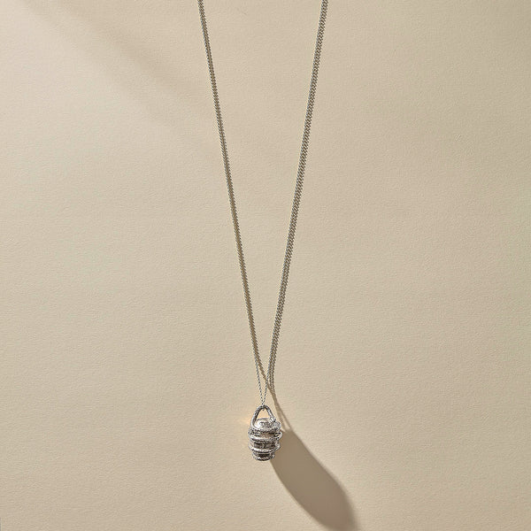 The Silver Orphic Egg Capsule Necklace