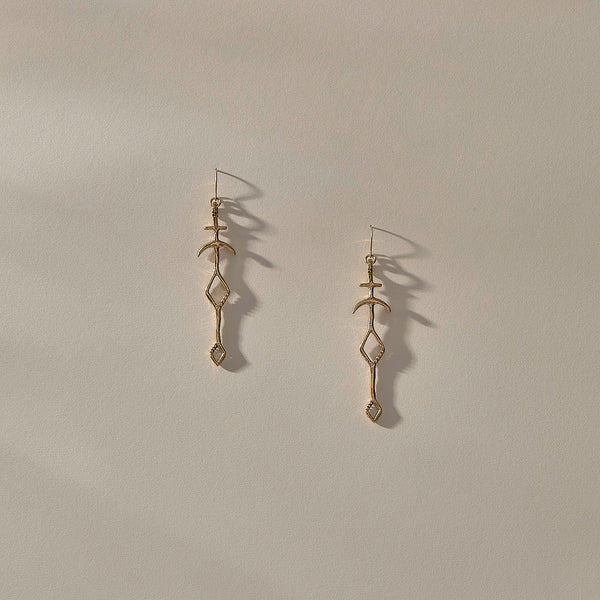 The Gold Panah Amulet Earrings