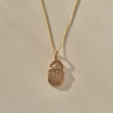 Scarab Amulet Necklace | Bronze