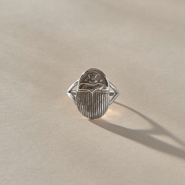The Silver Scarab Ring