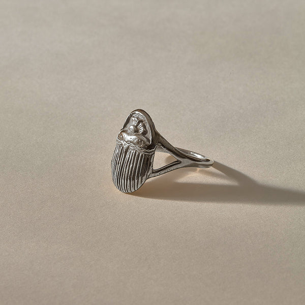 The Silver Scarab Ring