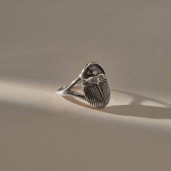 The Silver Scarab Ring