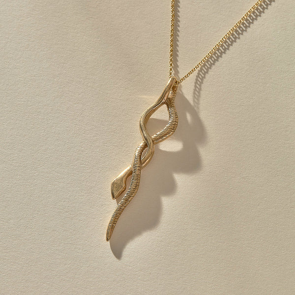 The Gold Serpent Amulet Necklace