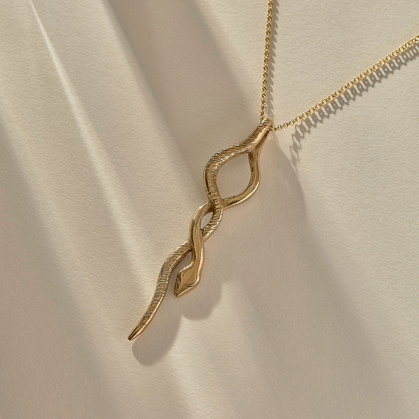 The Gold Serpent Amulet Necklace