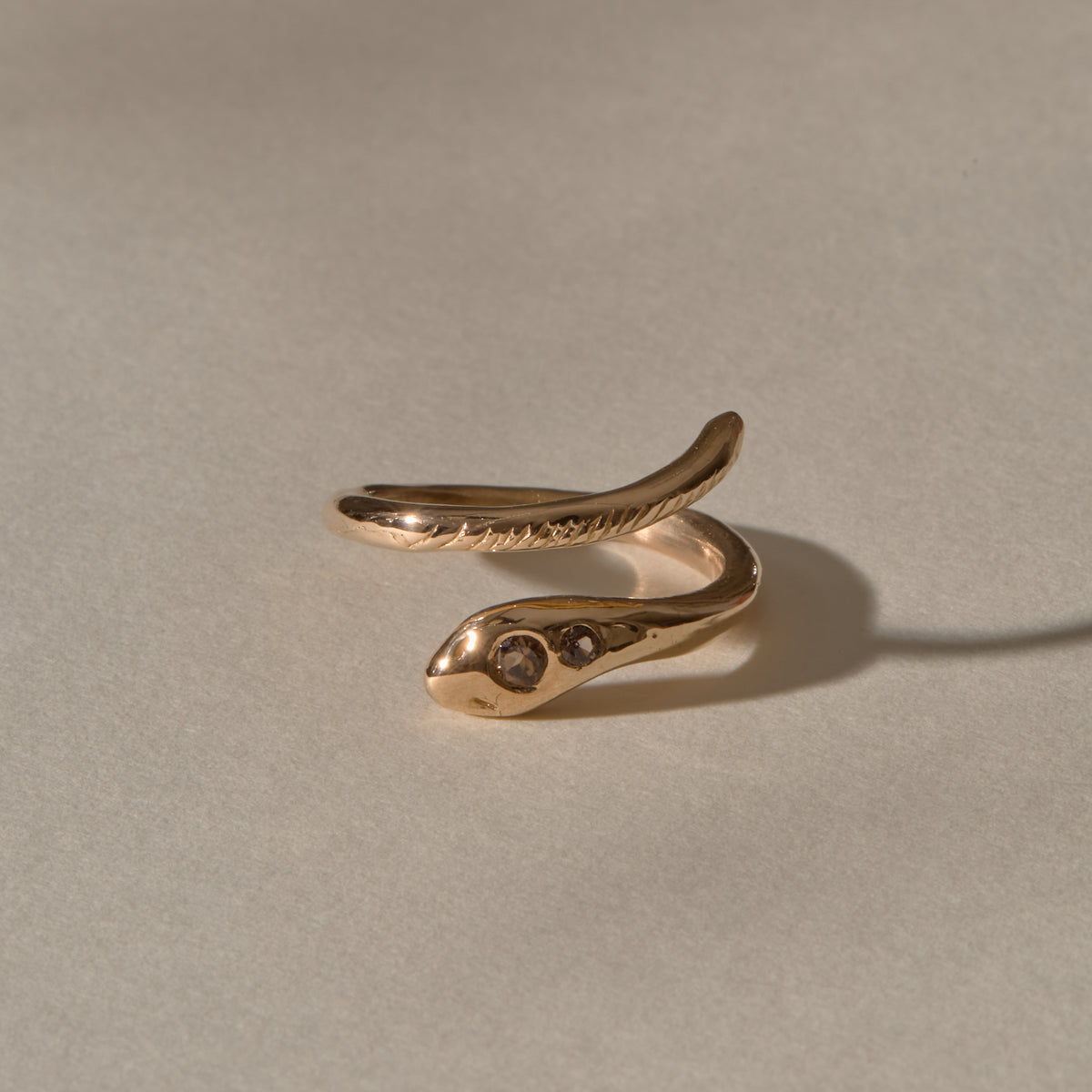 The  Bronze Stoned Serpent Ring