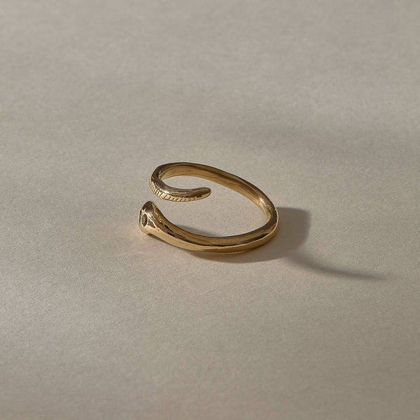 The Gold Stoned Serpent Ring