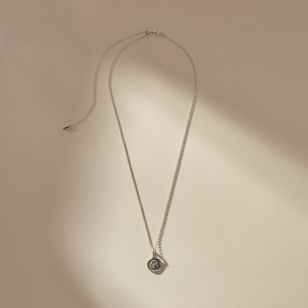 The Silver Wild Rose Necklace