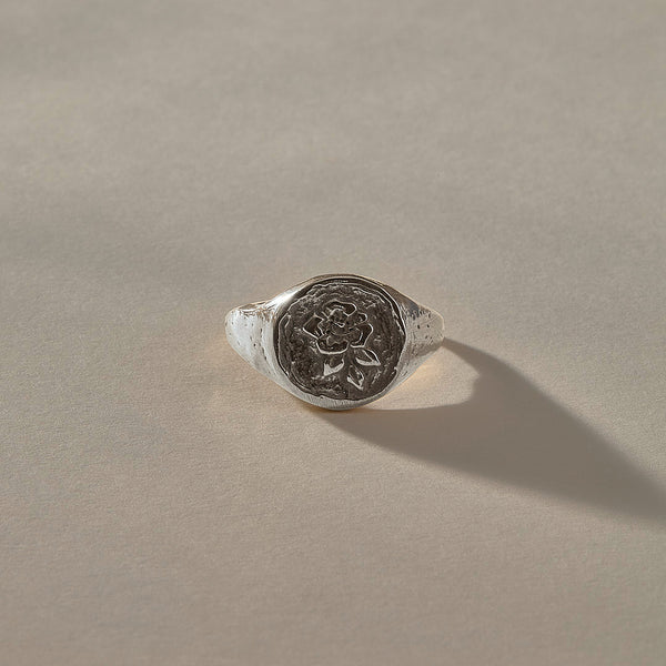 The Silver Wild Rose Ring