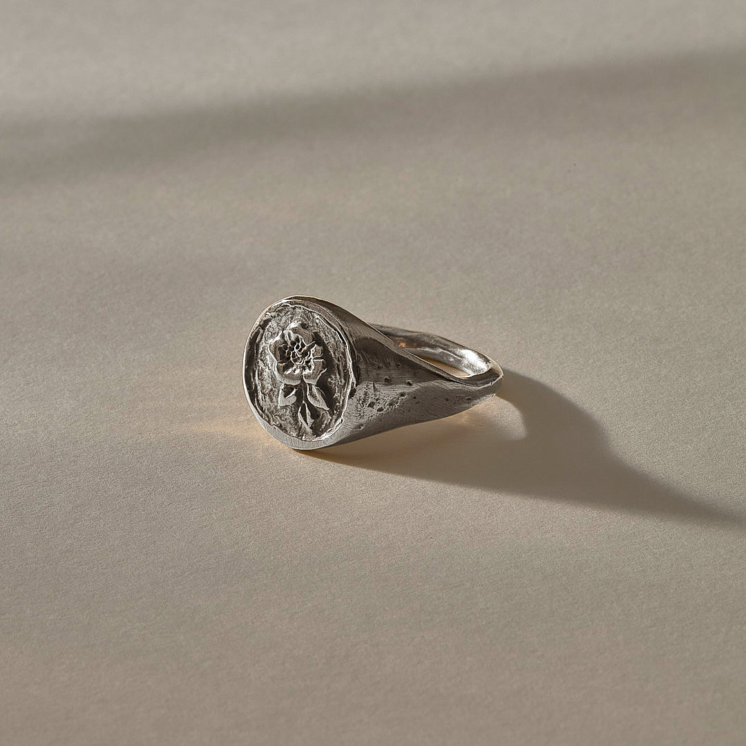 The Silver Wild Rose Ring