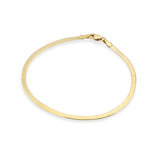 Fehu Herringbone Chain Bracelet in gold on a white background.