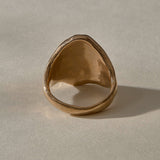 Heritage Textured Signet Ring in recycled bronze from the back, showing the smooth inside of the band.