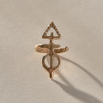 Ma'at Elemental Ring in recycled bronze, side view