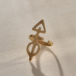 Ma'at Elemental Ring in solid recycled gold, side view