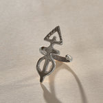 Ma'at Elemental Ring in recycled sterling silver, side view