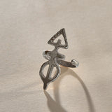 Ma'at Elemental Ring in recycled sterling silver, side view