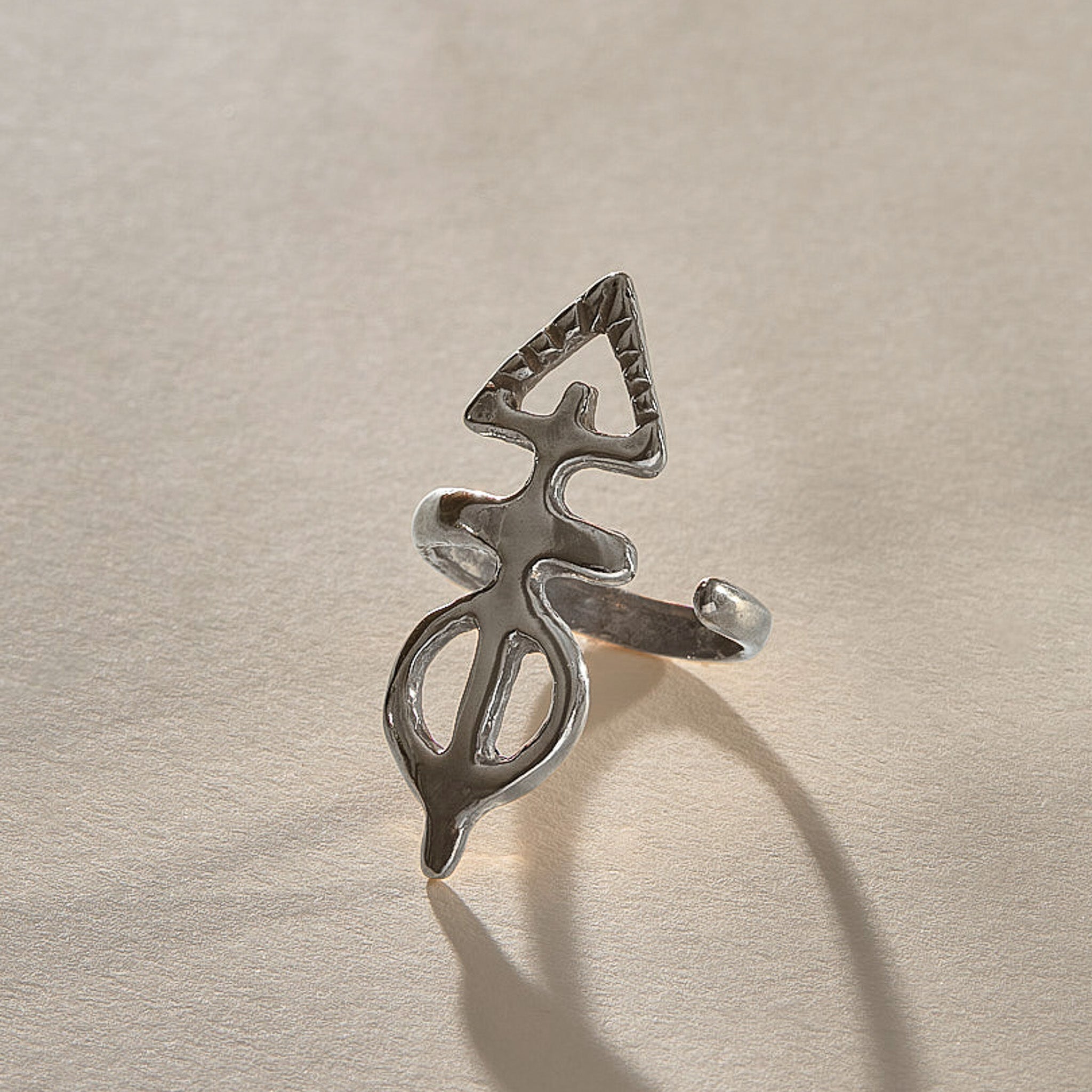 Ma'at Elemental Ring in recycled sterling silver, side view