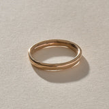 Mist Ring in recycled bronze, thin organic stacking band