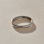 Mist Ring in recycled sterling silver, thin organic stacking band