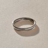 Mist Ring in recycled sterling silver, thin organic stacking band