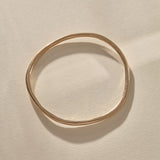 Rustic Bangle Bracelet in recycled bronze, a single organic hand-polished bangle.