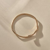 Serpent Snake Bangle in bronze from above, showing its full round shape.