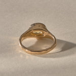 Back of the Solara Ring, showing the open back that lets the citrine touch the skin.