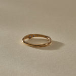 Back of the Vida Sapphire Ring, showing the lightly textured, hand-formed gold band.
