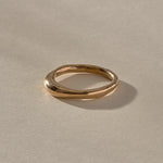 Wabi Ring in recycled bronze, organic hand-polished stacking band